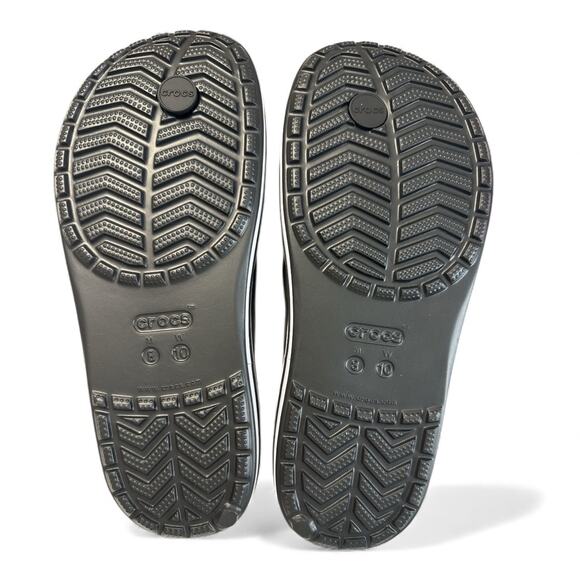 Crocs Flip Flops Men Sandals Black-White Water Friendly Lightweight SZ/ M-8 W-10 - Picture 9 of 10